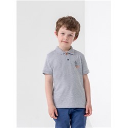 CSKB 63109-11-318 Рубашка-поло для мальчика,светло-серый меланж