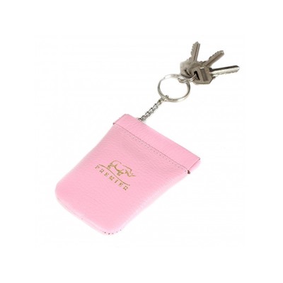 Футляр для ключей Premier-К-113 (с пружиной)  натуральная кожа розовый флотер (331)  199869