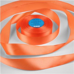 Лента атласная, 25 мм × 33 ± 2 м, цвет оранжевый №023