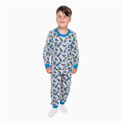 Пижама для мальчика, цвет серый/трансформер, рост 98 см
