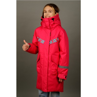 Куртка для девочки Бель, Зима, цвет 3 (фуксия)