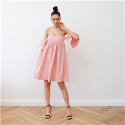 Платье с открытыми плечами MIST, размер 42, цвет розовый