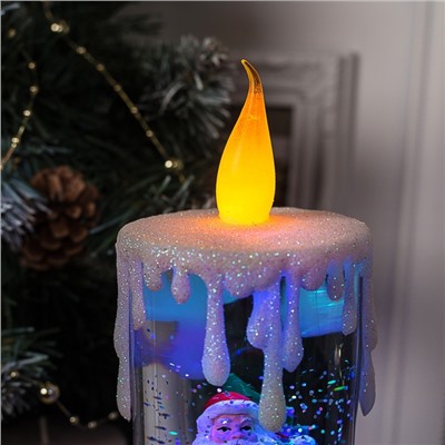 Фигура световая свеча "Дед мороз", 26х10х10 см, от бат. 3хАА(не в компл.), RGB