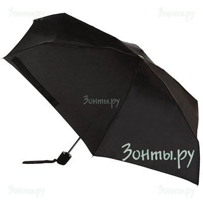 Черный плоский зонт Fulton L369