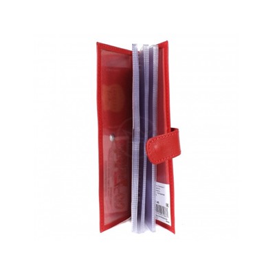 Визитница Premier-V-48 (с хляст,  2х рядная,  34 карт)  натуральная кожа красный ладья (35)  202032