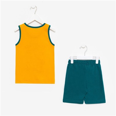 Комплект для мальчика (майка/шорты), цвет оранжевый, рост 110 см