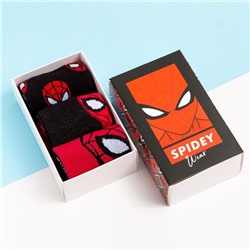 Набор носков "Spidey", Человек-Паук, 3 пары, 14-16 см