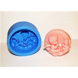 Силиконовая форма для мыла - 2D - Малыш с мишкой