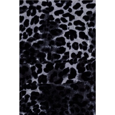 Платье 202 "Велюр цветной", серый/леопард