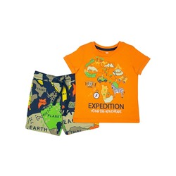 CSKB 90102-29-318 Комплект для мальчика (футболка, шорты),оранжевый