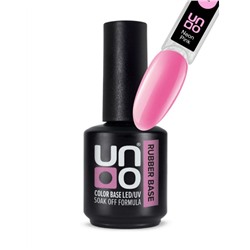 Uno Камуфлирующее базовое покрытие для гель-лака / Rubber Color Base Gel, Neon Rose, 12 г