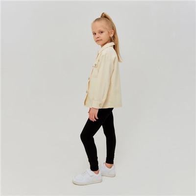 Рубашка для девочки MINAKU: Casual collection KIDS цвет бежевый, рост 128