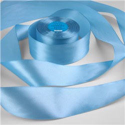 Лента атласная, 50 мм × 33 ± 2 м, цвет голубой №073