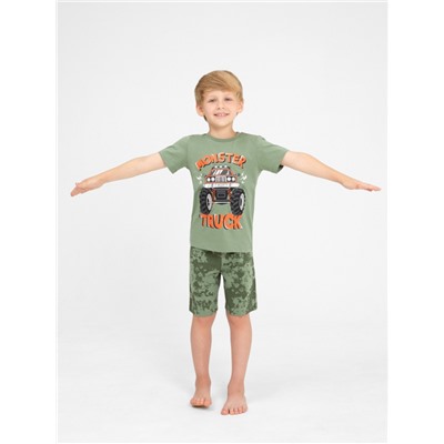CWKB 50134-35 Комплект для мальчика (футболка, шорты),хаки