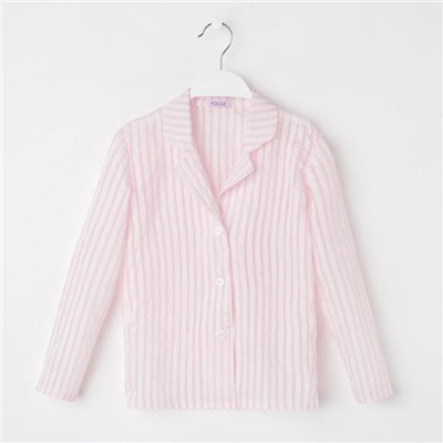Рубашка для девочки MINAKU: Light touch цвет розовый, рост 122