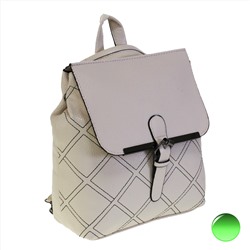 Стильная женская сумка-рюкзак Freedom_square из эко-кожи молочного цвета.