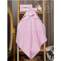 Уголок и полотенца детские «Мойдодыр» (розовый)