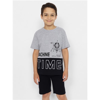 CWKB 90149-11 Комплект для мальчика (футболка, шорты),светло-серый меланж