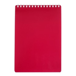 Блокнот А5, 50 листов в клетку на гребне "Тёмно-красный", обложка мелованный картон