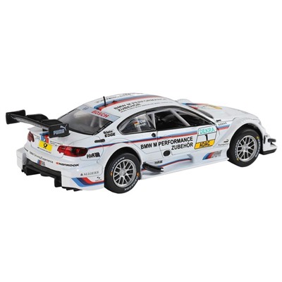 Машина металлическая BMW M3 DTM 1:32, инерция, световые и звуковые эффекты, открываются двери, цвет белый