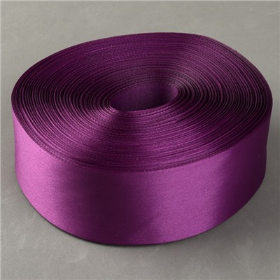 Лента атласная, 50 мм × 100 ± 5 м, цвет фиолетовый