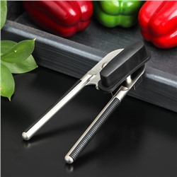 Нож консервный Доляна «Велес», 17×5,5×5,3 см, алюминий, цвет чёрный