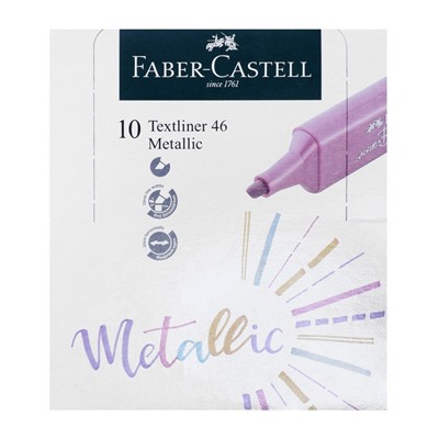 Маркер Текстовыделитель Faber-Castell TL 46 Metallic, мерцающий рубиновый, 1 - 5 мм, 154691